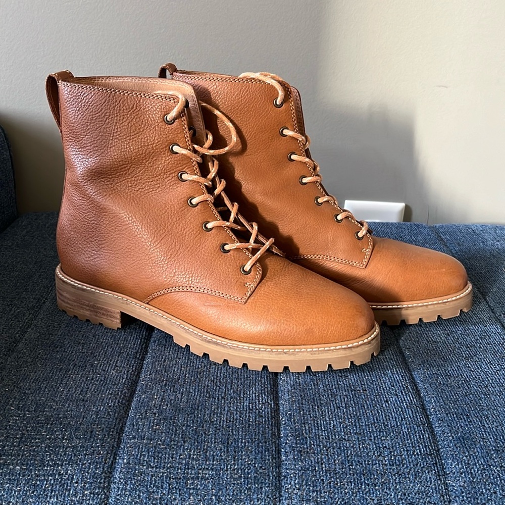 Madewell Lace-up Leather Boots